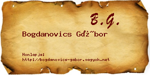 Bogdanovics Gábor névjegykártya